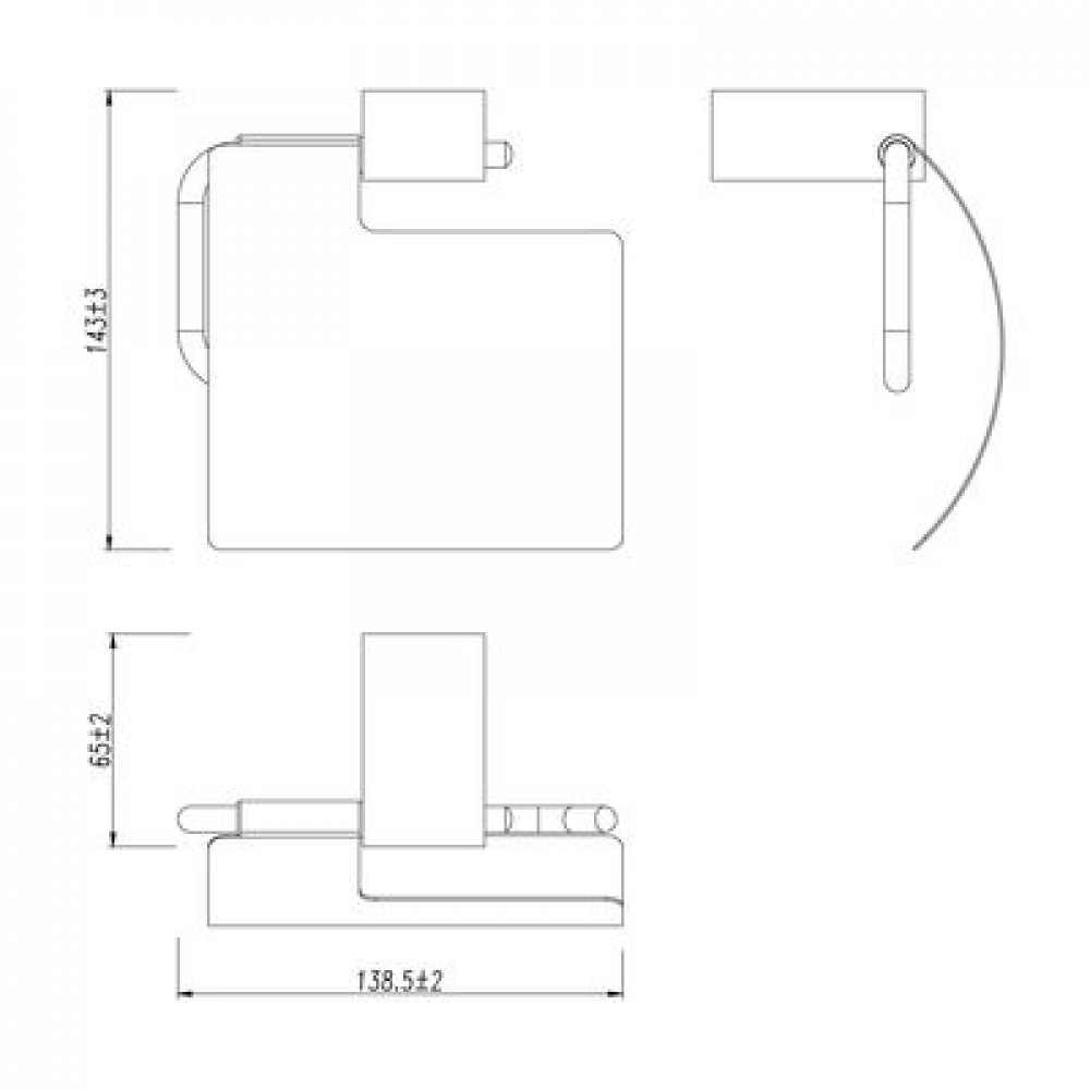 Держатель для туалетной бумаги Lemark SMOOTH LINE с крышкой, графит (9726012)