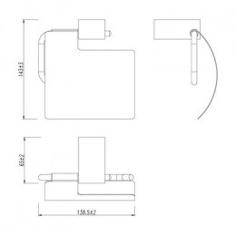Держатель для туалетной бумаги Lemark SMOOTH LINE с крышкой, графит (9726012)