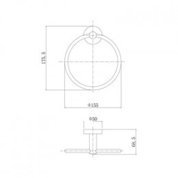 Полотенцедержатель FASHUN, сатин (A51504)