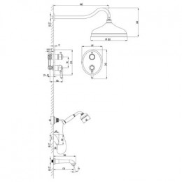 Душевая система для ванны Lemark Villa (LM4822B)
