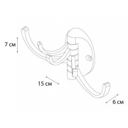 Крючок FIXSEN поворотный пятерной (FX-505F)