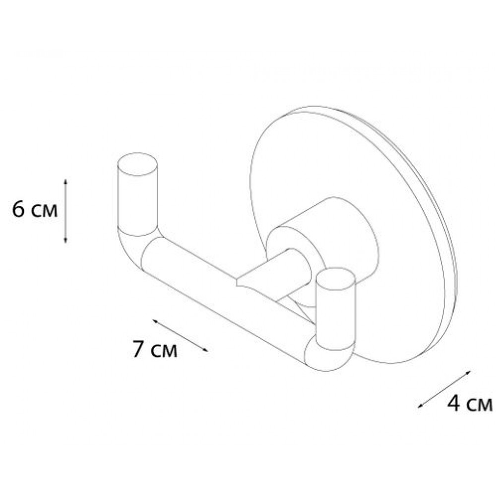 Крючок FIXSEN Round двойной (FX-92105A)