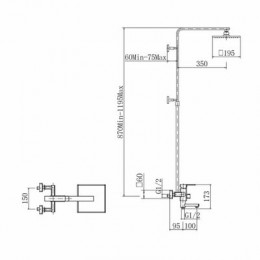 Душевая система, хром, FASHUN (A2420)