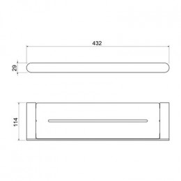 Полка Timo Saona черный (13073/03)