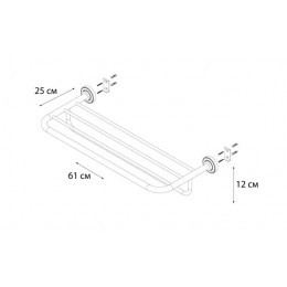 Полка для полотенец FIXSEN Style (FX-41115)