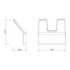 Крючок двойной Lemark SMOOTH LINE для полотенец и халатов, графит (9716006)