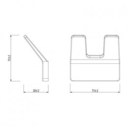 Крючок двойной Lemark SMOOTH LINE для полотенец и халатов, графит (9716006)