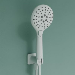 Душевая система с тропическим душем, ручным душем и изливом IDDIS Ray белый матовый (RAYWT03i68)