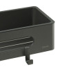 Полка для душа прямая Lemark SHELF LINE из нерж. стали с крючками, графит/вставка-пластик графит (9776045)