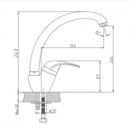 Смеситель для кухни Haiba (HB4103)