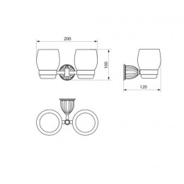 Подстаканник двойной RUSH Socotra (ST12320)
