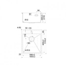 Мойка IDDIS Haze 430*510 сатин (HAZ43S0i77)
