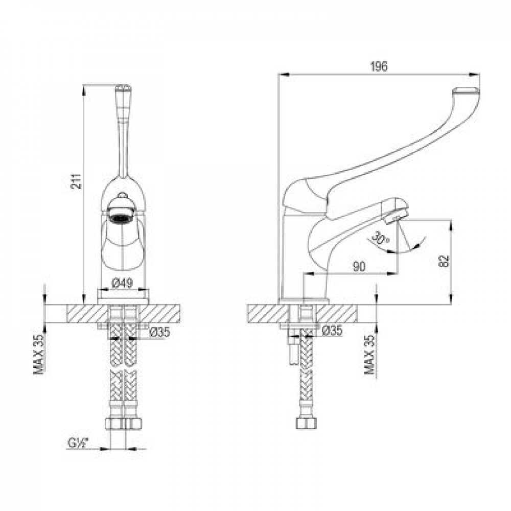 Смеситель Lemark Project LM4636C для раковины