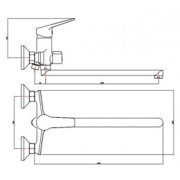 Смеситель для ванны и душа ESKO MURANO (MR 31)