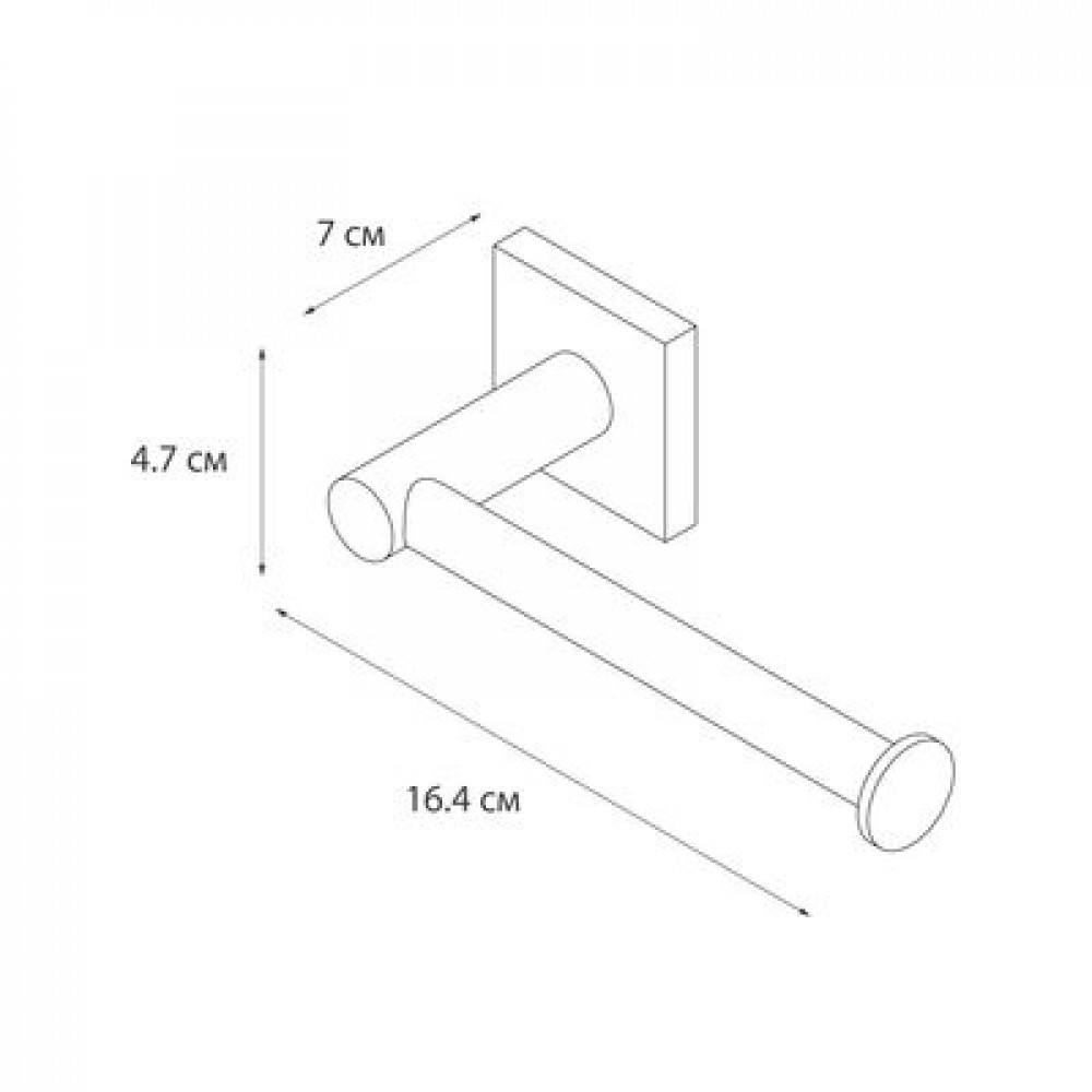 Бумагодержатель без крышки Fixsen Lux Chrome (FX-15010A)