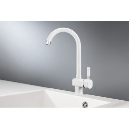 Смеситель для кухни GRANULA Standart (31-ST, БЕЛЫЙ)