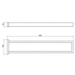 Полотенцедержатель двойной Timo Selene золото матовое (17052/17)