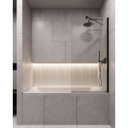 Шторка для ванны в узком профиле, 1400*700, стекло прозрачное 8 мм, Timo TC-70/03C-8 (T24)