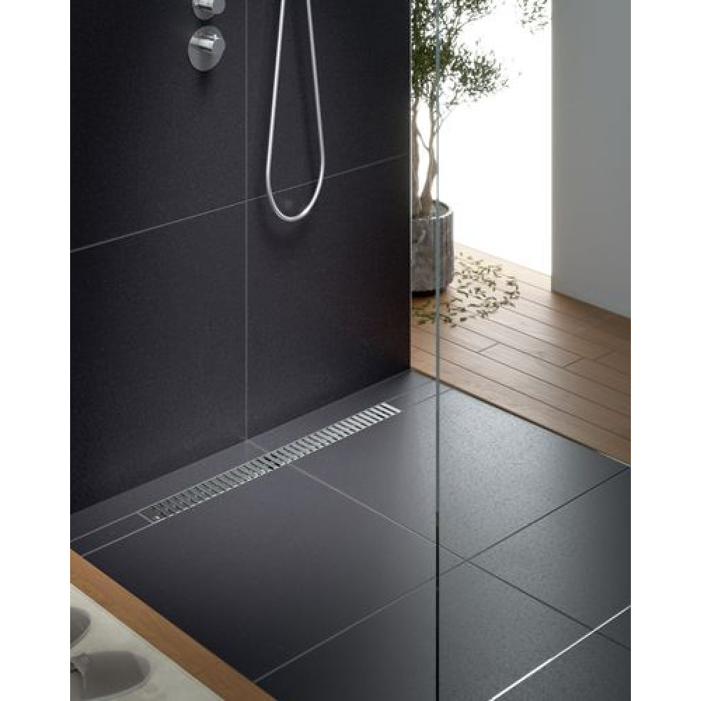 Душевой лоток TIMO Drain System 900 с вставкой "lines", Хром (DS230109/00)