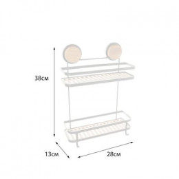 Полка Fixsen прямая двухэтажная черная-дерево Magic (FX-950B-2)