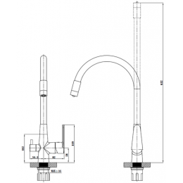 Смеситель для кухни ESKO "Coral" (CL 03 B Total)