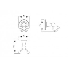 Крючок двойной Timo Nelson (160012/02)