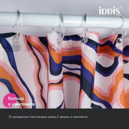 Штора для ванной IDDIS Base 200x180 см, Полиэстер (BX01P18i11)