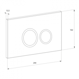 Клавиша смыва, хром, D&K Bayern (DB1529001), инсталляция DI8050127