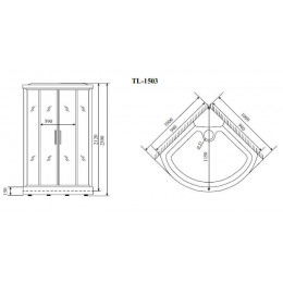 Душевая кабина Timo Lux 102*102*230  (TL-1503)