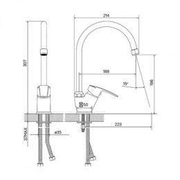 Смеситель для кухни IDDIS Ray (RAYSB00i05)