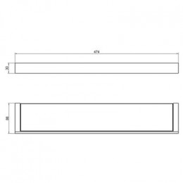 Полка в ванную стеклянная Timo Petruma хром (15272/00)