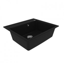 Кухонная мойка Lemark HANKA 570 врезная прямоугольная из кварцгранита цвет: Антрацит  (9910013)