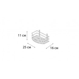Полка Fixsen овальная одноэтажная черная (FX-720B-1)