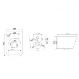 Унитаз Lemark FLOREX подвесной, чёрный матовый (9612002)
