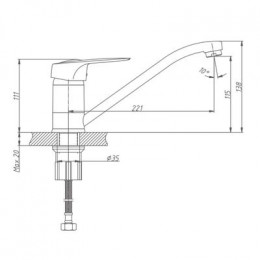 Смеситель для кухни Haiba (HB4904)