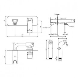Смеситель с гигиеническим душем Lemark Ursus (LM7220BL)