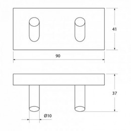 Крючок двойной IDDIS Edifice латунь (EDISB20i41)