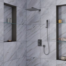 Душевая система для душа DK встраиваемая термостатическая серый графит Bayern.Liszt (DA2515706A04)