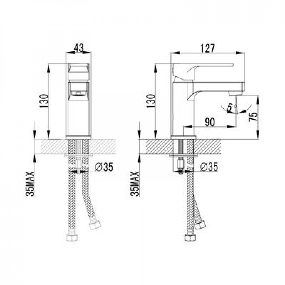 Смеситель для раковины Lemark Plus Grace (LM1506C)