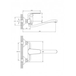 Смеситель для кухонной мойки RUSH Fiji (FI1835-28)
