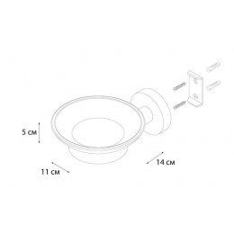 Мыльница FIXSEN Modern стеклянная (FX-51508)
