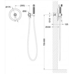 Смеситель гигиенический душ Timo Arisa (5309/00SM chrome)
