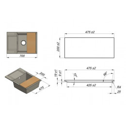 Кухонная мойка GRANULA ESTETICA (7003, ТУРМАЛИН)