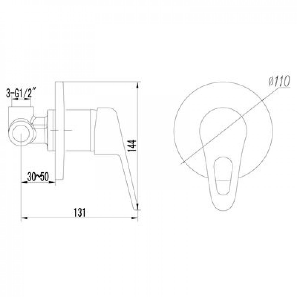 Смеситель для душа Lemark Luna (LM4123C)