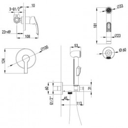 Смеситель гигиенический душ Lemark Plus Strike (LM1119C)