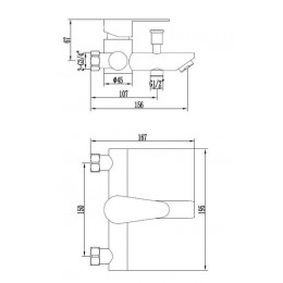 Смеситель для ванны ESKO Orlando (OL 54)