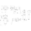 Смеситель Lemark Minima с гигиеническим душем, встраиваемый (LM3819C)
