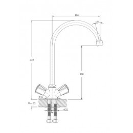 Смеситель для кухонной мойки RUSH Pioneer (PI7950-23)