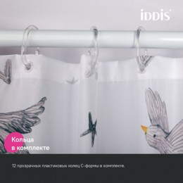 Штора для ванной IDDIS 200x180 см, Полиэстер (BP04P18i11)