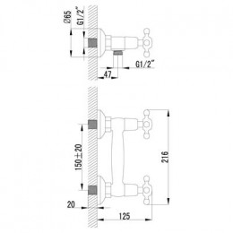 Смеситель для душа Lemark Vintage (LM2803B)